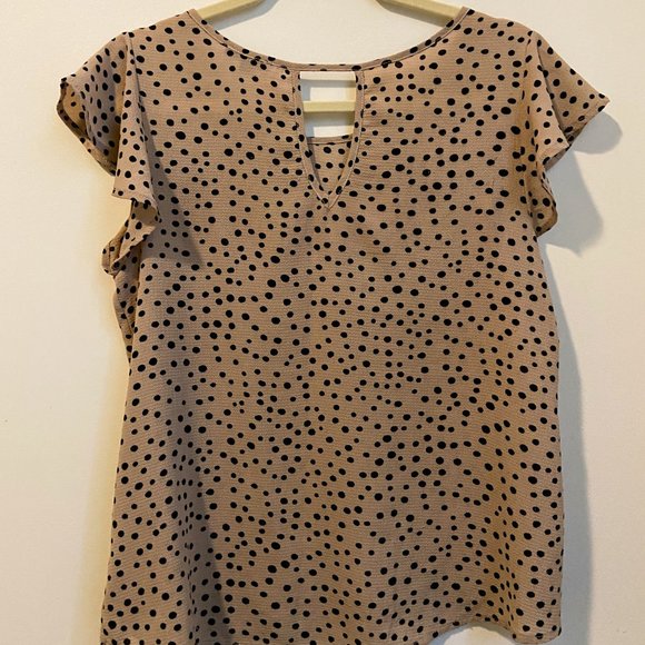 Papermoon Blouse Dotted Short Sleeves Small - Picture 2 of 5